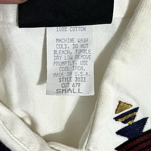 Roughrider Circle T Western Shirt Top Size S Line Dancing Vest M Vtg Made USA - Picture 10 of 14